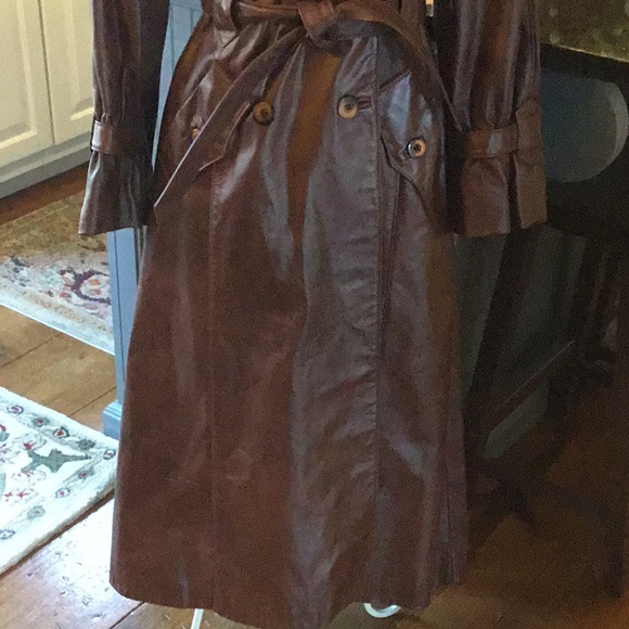 Vintage Ambe Leather Trench Coat - Picture 4 of 11